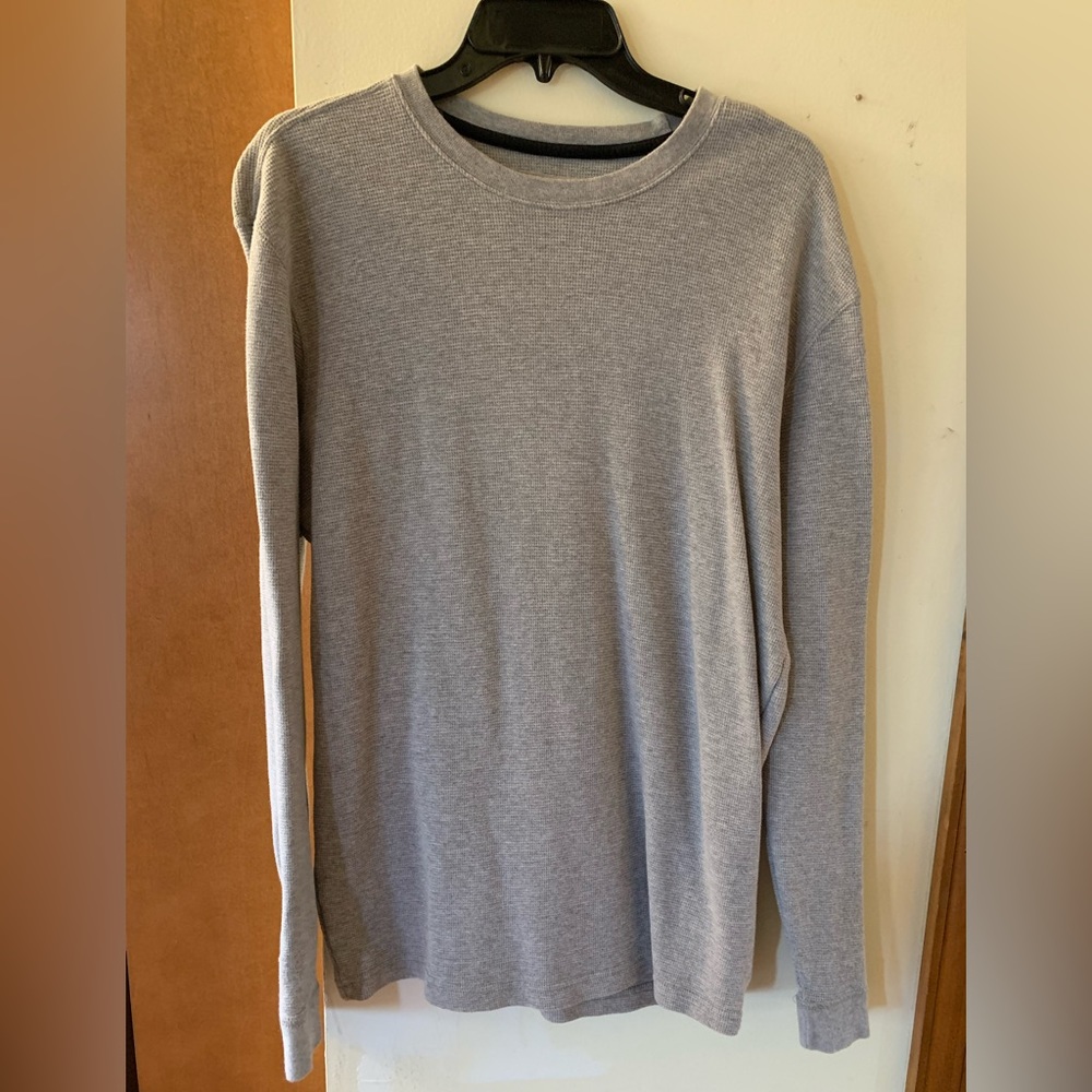 Champs long sleeve gray polo size large